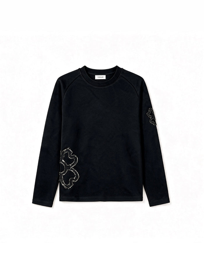 Longsleeve Empreinte — Noir Obsidienne